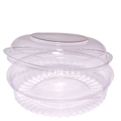 Clear Dome Lid Round Pet Hinged Clamshell Container 20oz CB20dl