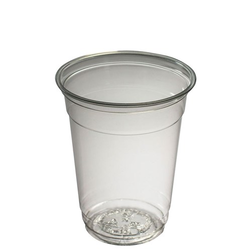 Clear Cups - Plastic Cup Recycled Pet Clear 425ml - Company Name 